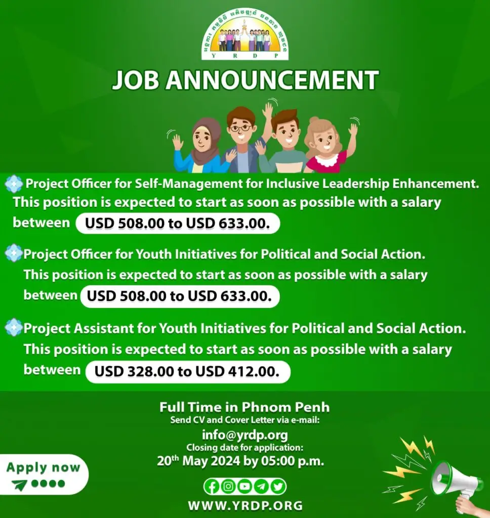 JOB ANNOUNCEMENT - Youth Resource Development Program